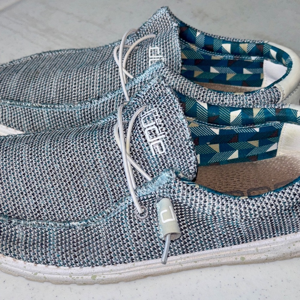 Hey Dudes Men’s Wally Sox Ice Grey Casual Slip-On Shoes SZ 12